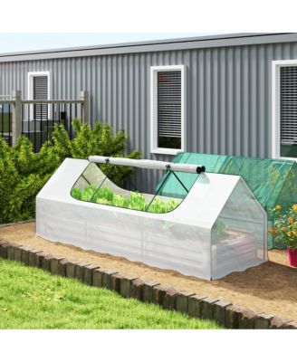 8.6 x 3 x 1ft Raised Garden Bed with Mini house