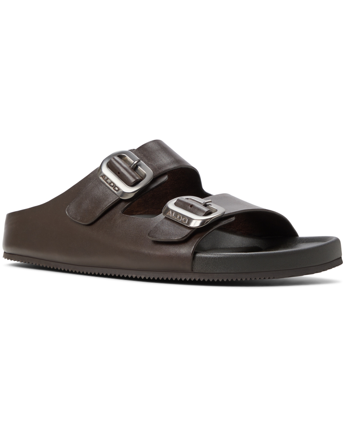 ALDO MEN'S KENNEBUNK LEATHER SLIDE SANDALS 