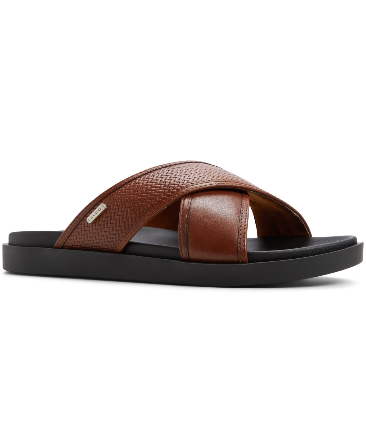 ALDO MEN'S MARIO LEATHER SLIP ON SANDALS 