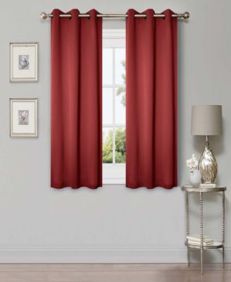 Solid Semi Blackout Grommet Washable Room Darkening Curtain Panels, Set of 2