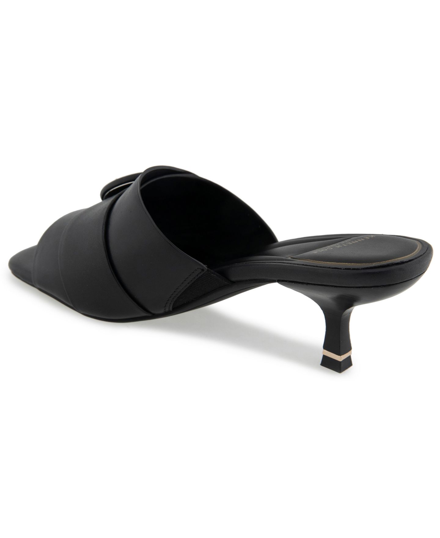 Женские сандалии Kenneth Cole New York Valentina Slip-On Dress Sandals, цвет: Чёрный кожаный — фото 6