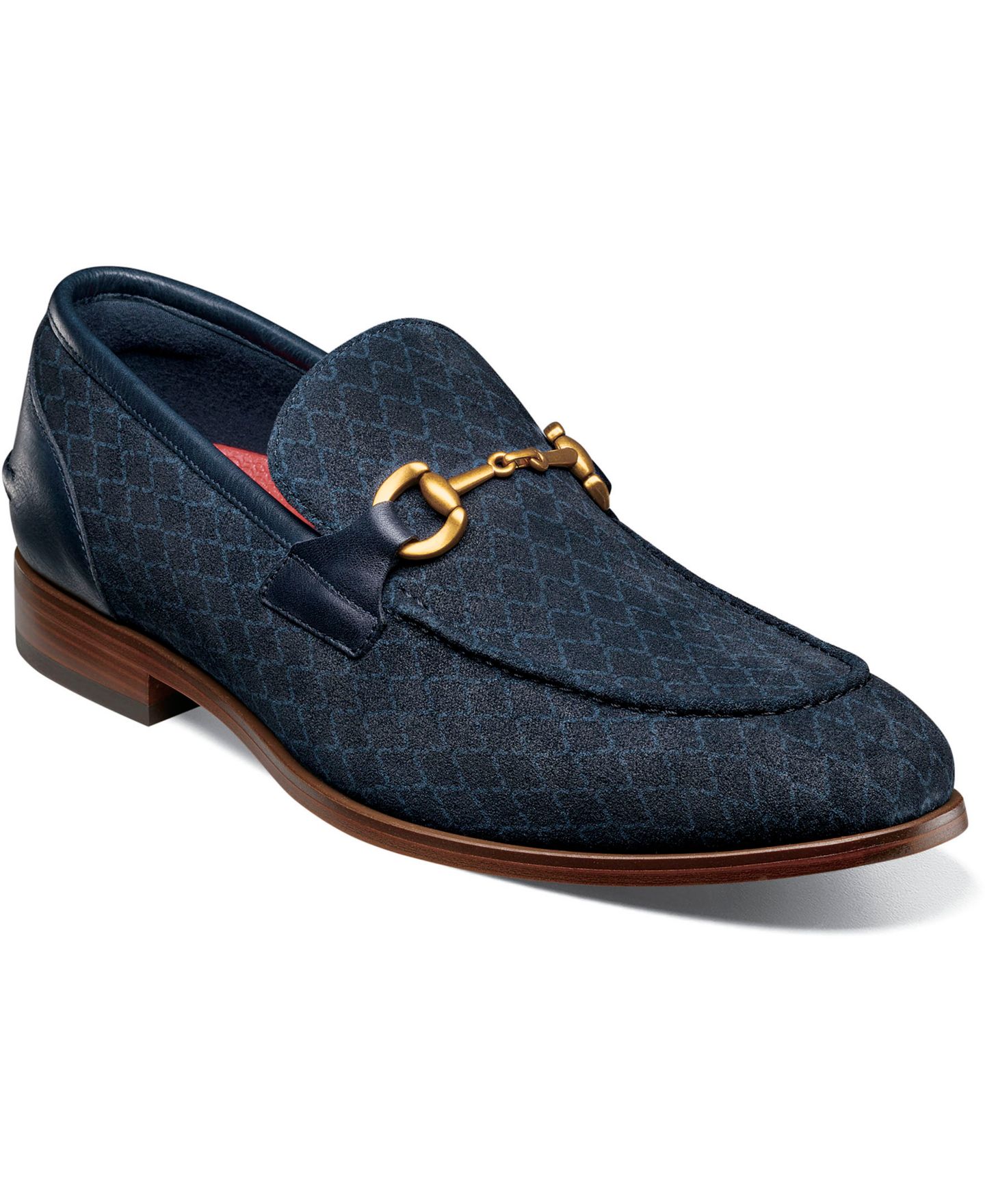 Мужские туфли Stacy Adams Brinkley Moc Toe Metal Bit Slip On, цвет: Тёмно-синий — фото 1