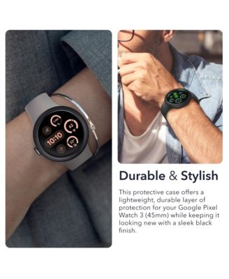 Protective Case Made for Google Pixel Watch 3 (41mm) - Ultra-Thin, Snap-On Rubber Case - NOT Compatible with Google Pixel Watch 3 (45mm), Pixel Watch 2 & Pixel Watch (1st generation) - Black