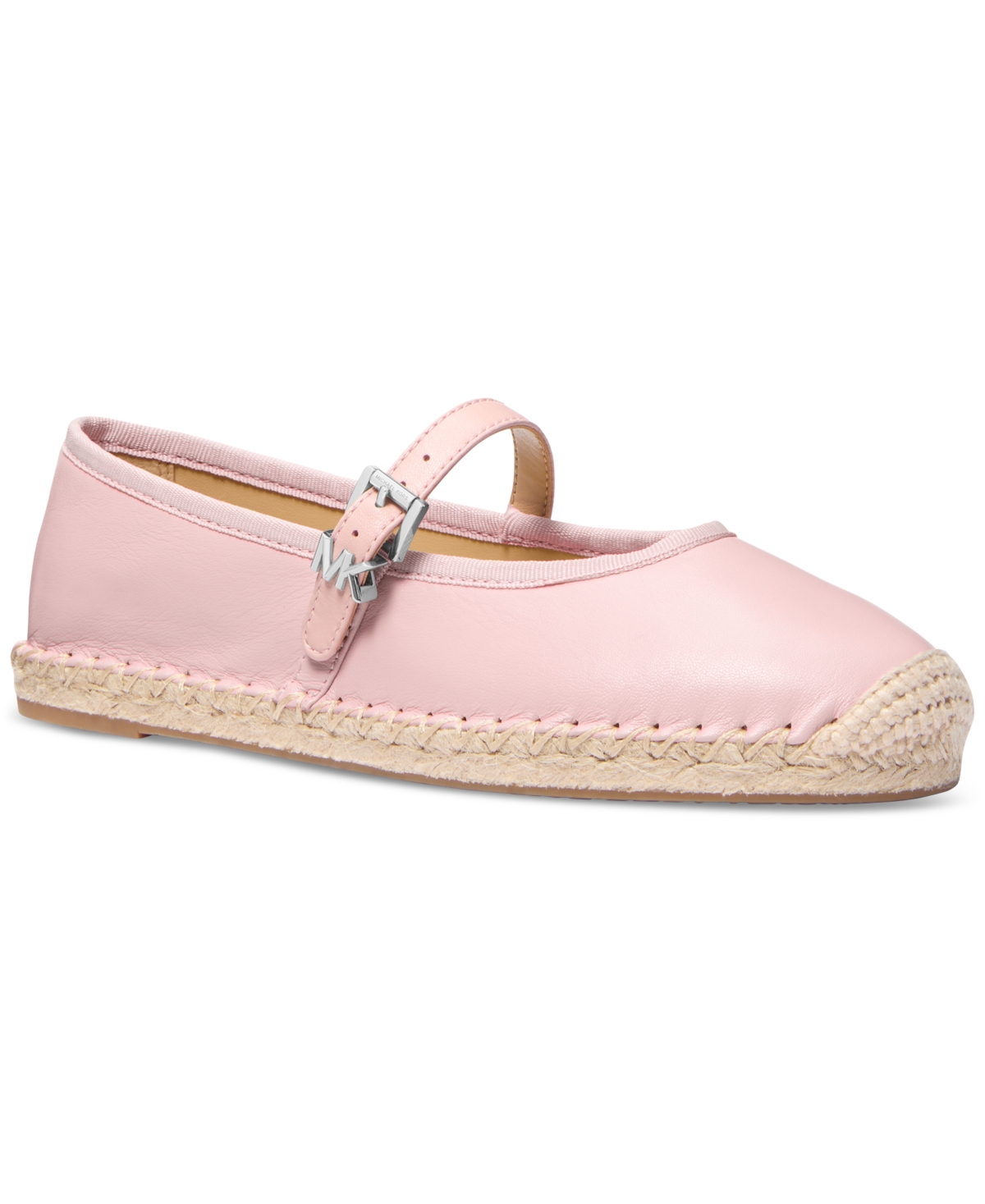 Michael Kors Lynn Leather Ballet Espadrille In Smokey Rose