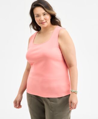 売れ筋商品|||スタイルアンドコー カットソー トップス レディース Women's Cotton Square-Neck Tank Top, Created for Macy's Warm Blush Style & Co Women's Cotton Square-Neck Tank Top, Exclusively