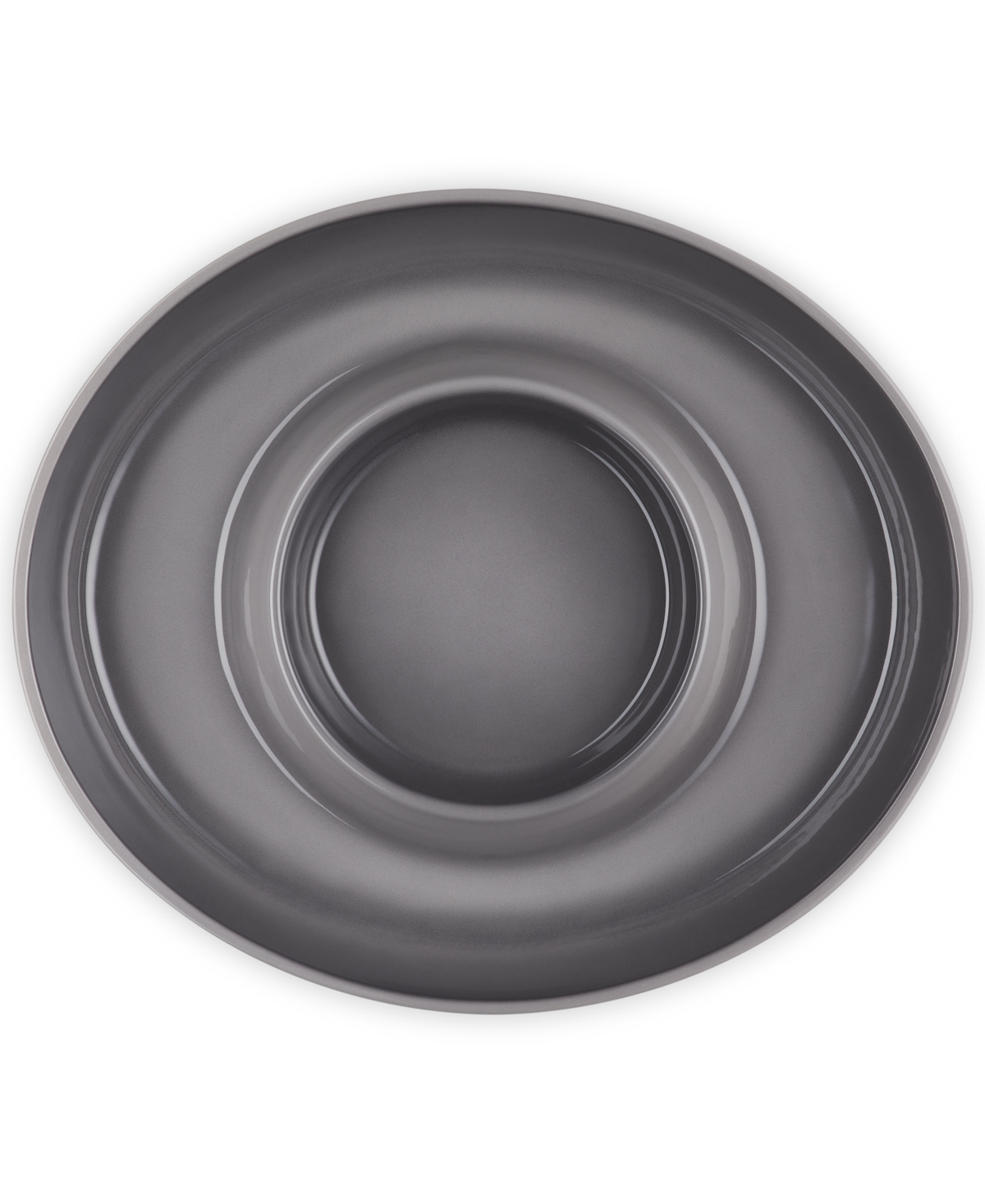 Le Creuset Stoneware Oval 13" Chip And Dip Platter In Oyster