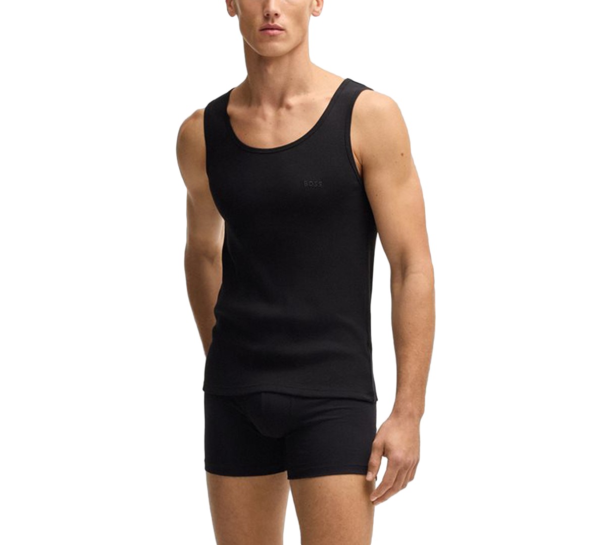 Мужские BOSS by Hugo Boss Men's 3-Pack Classic Ribbed Tank Tops — фото 3