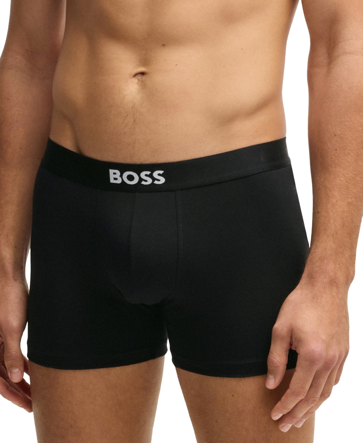Hugo Boss Boss By  Men's 3-pack Icon Logo Boxer Briefs In Blk