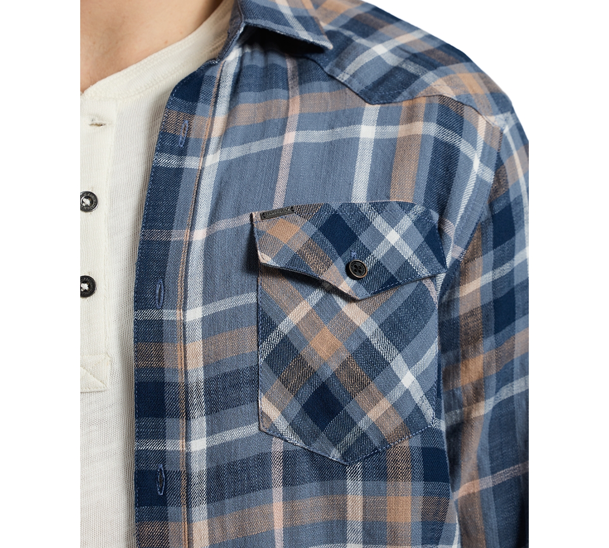 Buffalo David Bitton Men's Sierra Relaxed-fit Plaid Button-down Shirt In Moonlight Blue