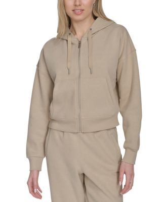 Women’s Fleece Crop Zip-Front Long…