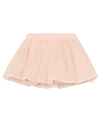 Baby Girl 2-Piece Short Sleeve T-Shirt and Mesh Sequin Skirt