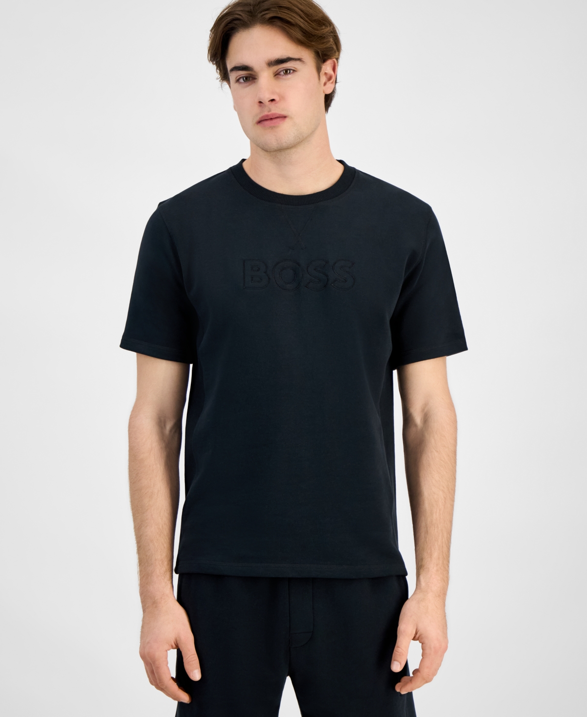 Hugo Boss Logo-embroidered T-shirt In Multi