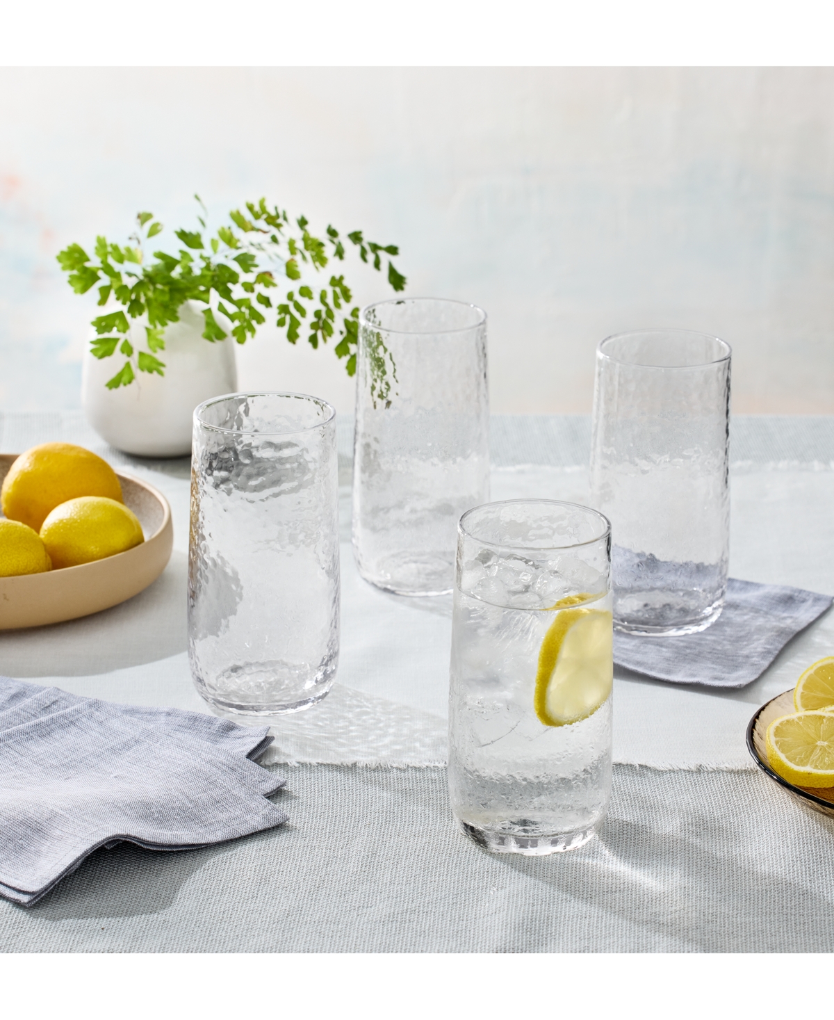 Oake Textured Highball Glasses, Set Of 4, Exclusively At Macy's In Clear