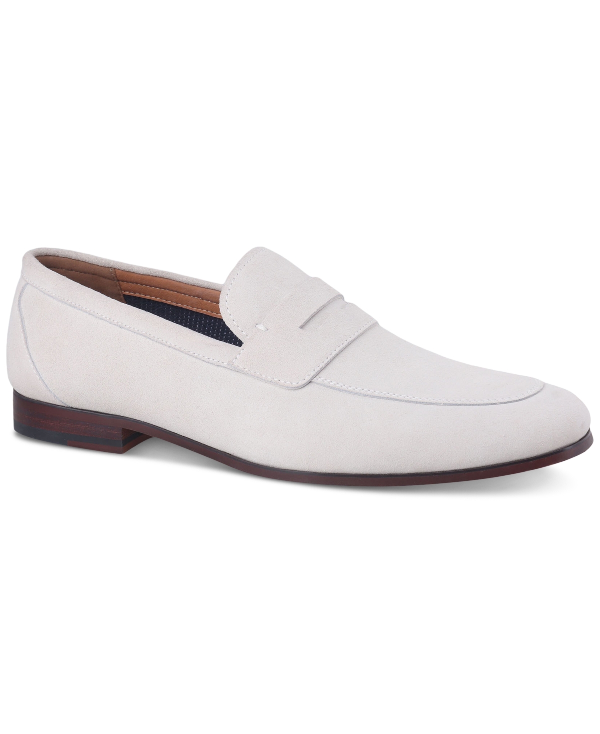Bar Iii Men's Baldwinn Suede Penny Loafer, Exclusively At Macy's In Papyrus Suede