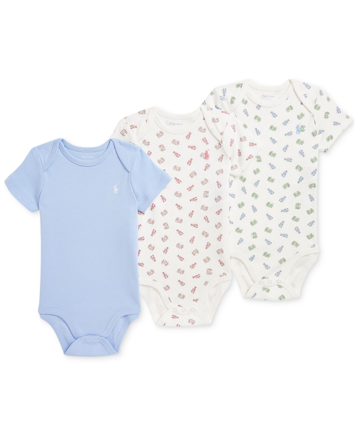 Polo Ralph Lauren Baby 3-pk. Cotton Bodysuits In Multi
