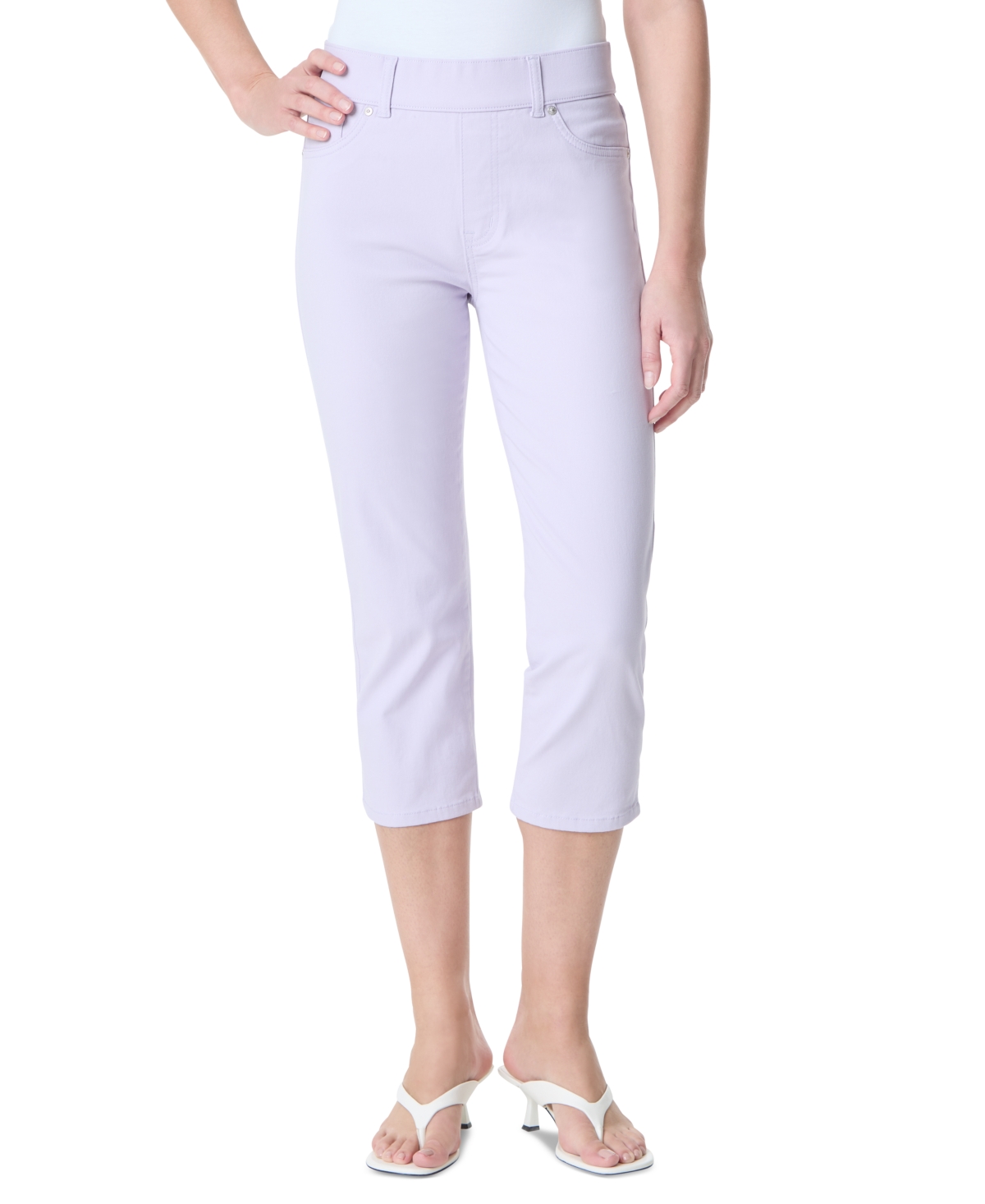 Gloria Vanderbilt Women's Shape Effect Pull-on Capri Jeans In Blue