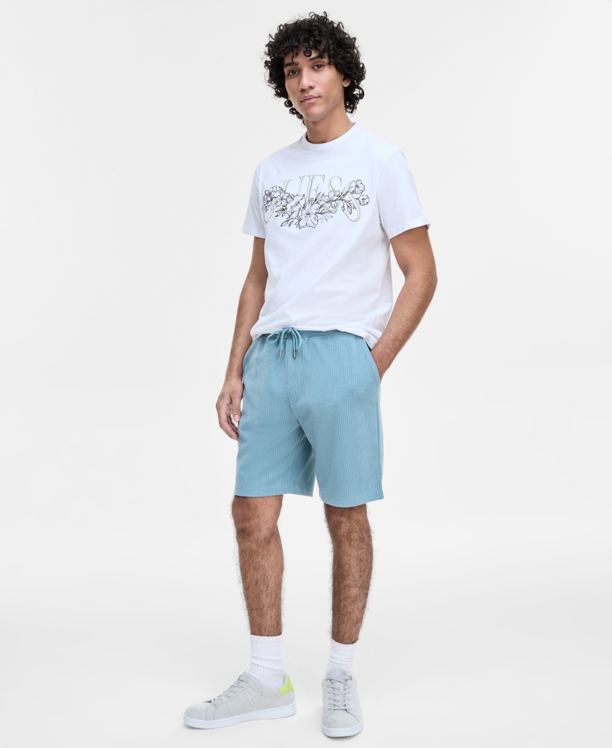 Men's Baron Textured Knit Shorts - Honest Blue