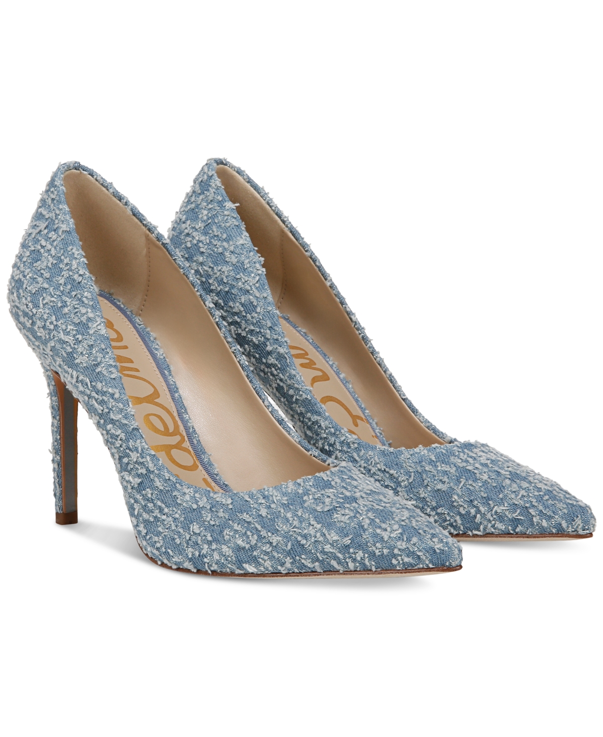 Sam Edelman Hazel Pointed Toe Pump In Montrose Blue