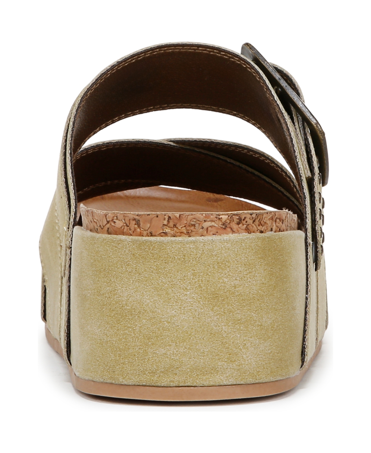 Blowfish Malibu Iris Platform Wedge Slide Sandal In Pistachio Faux Suede