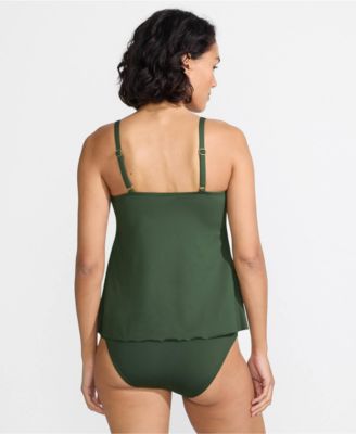 Women's D-Cup Tulip Hem Tankini Top