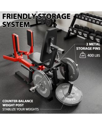 Hip Abductor Machine, Abductor Adductor Machine Plate-Loaded, Inner and Outer Thigh Machine with 6 Levels Gear System, Glute Machines Home Gym Thigh Master