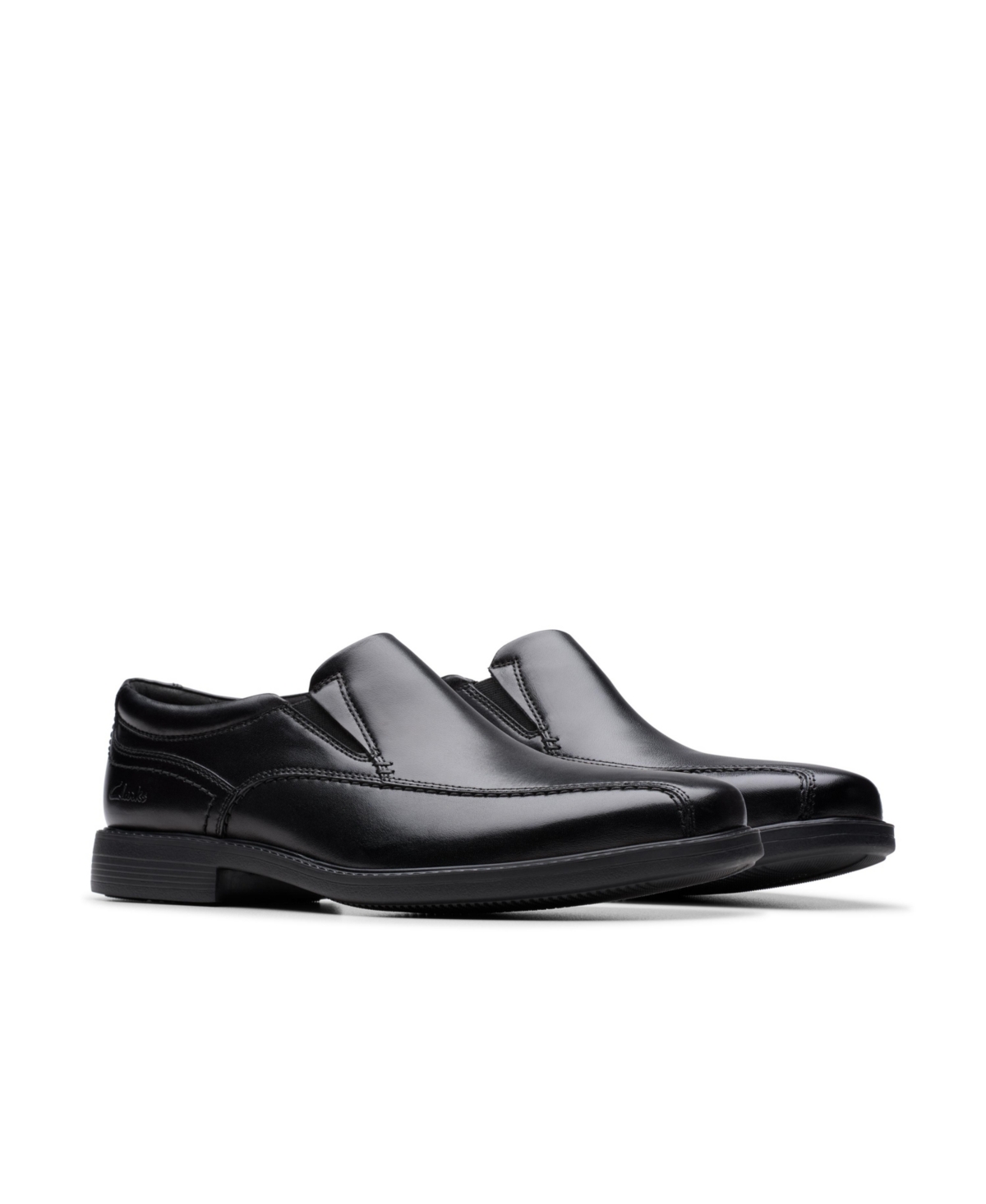 Clarks Men's Collection Whiddon Lace Up Oxford Dress Shoe In Black Leather