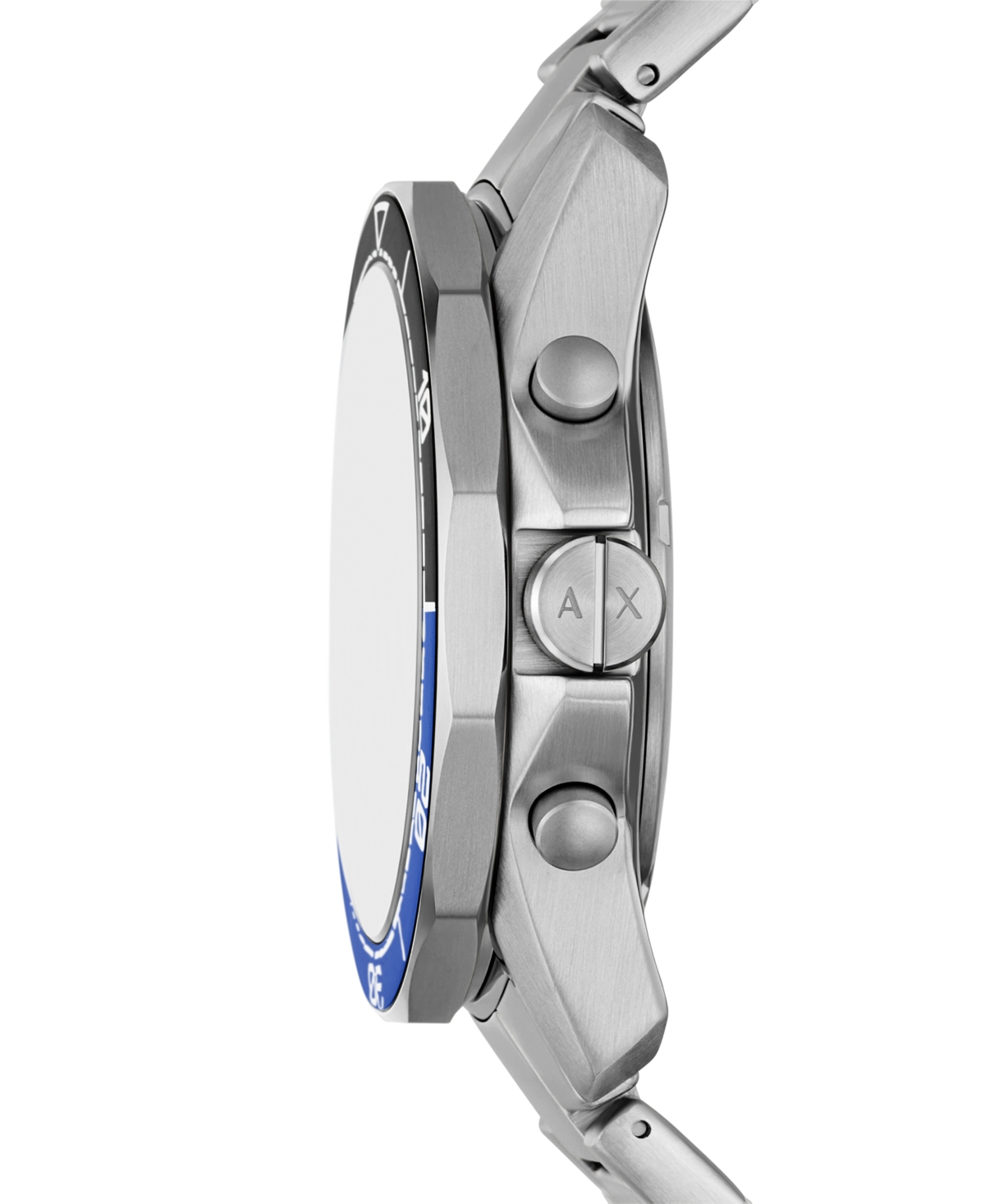 A|X Armani Exchange Men's Quartz Chronograph Silver Stainless-Steel Watch, 44mm