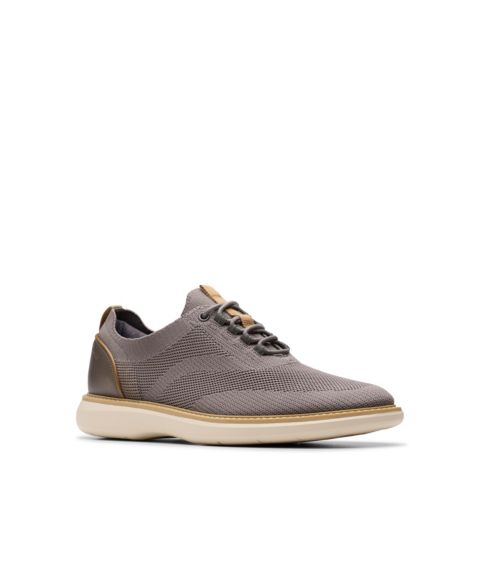 Мужские кроссовки Clarks Collection Brantin Knit, цвет: Серый вязаный
