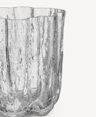 4.8" Crackle Crystal Glass Vase