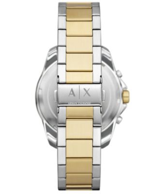 Men's Quartz Chronograph Two-Tone Stainless-Steel Watch, 44mm