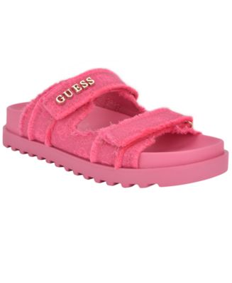 GUESS Women's Fabulon Two Strap Sporty Footbed Sandals - Macy's