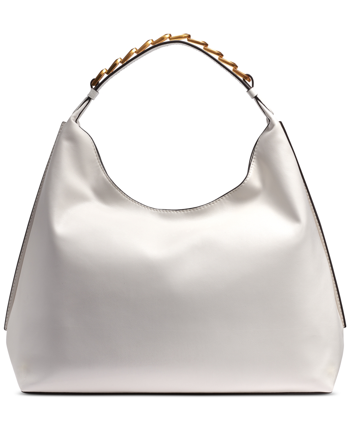 Donna Karan Bellmore Bezeled Hobo In Brillant White