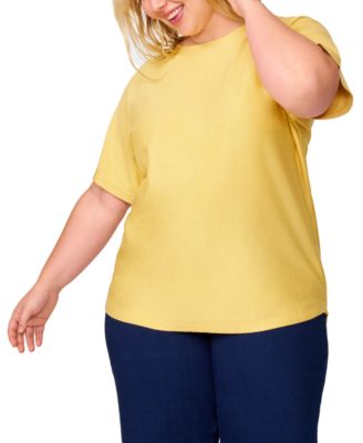 Plus Size Button-Back Dolman-Sleeve Sweater, Exclusively at Macy's