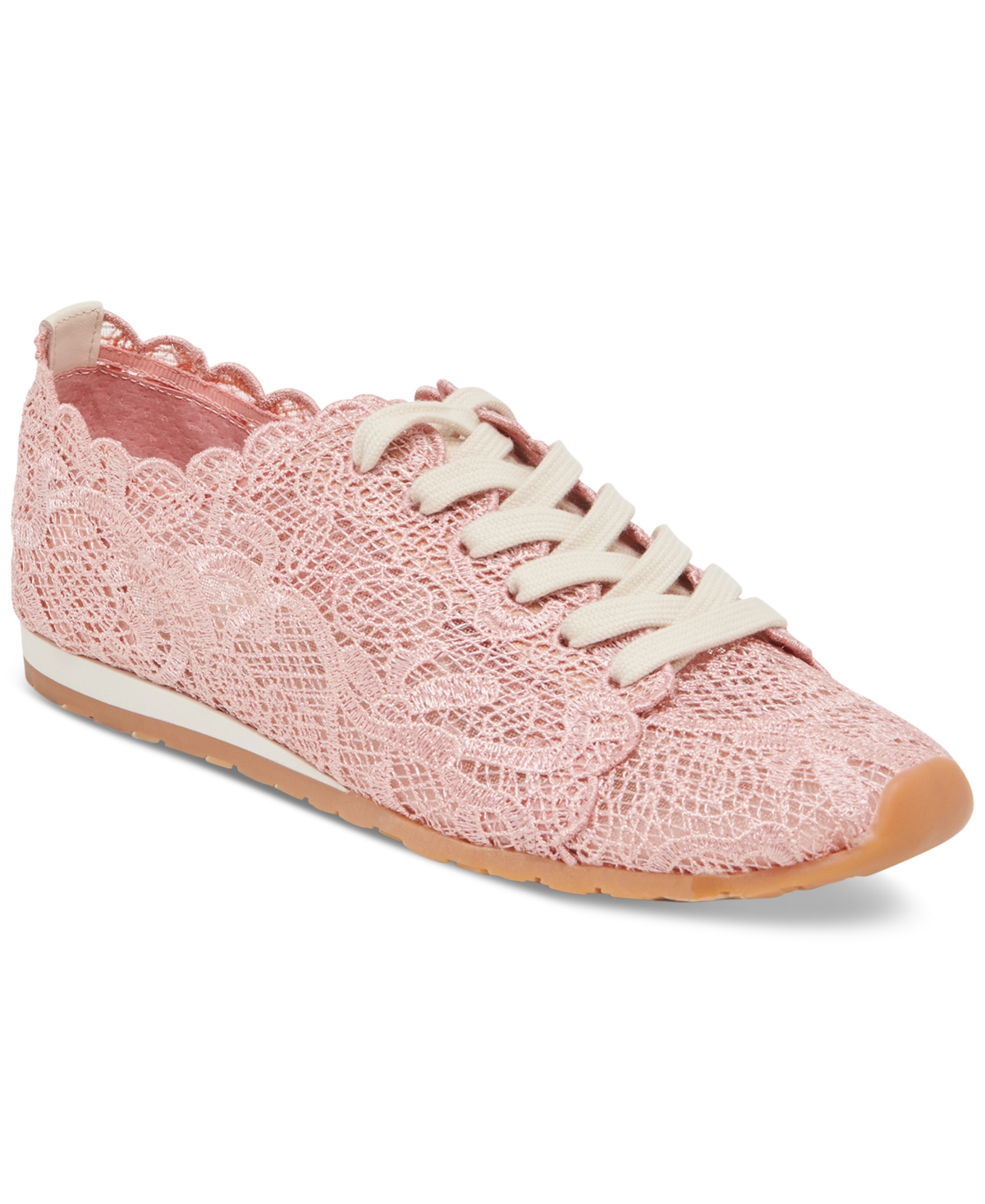 Dolce Vita Women's Dayana Lace Floral Lace-up Sneakers In Rose Lace