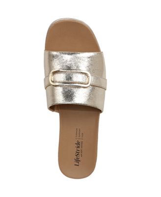 Women's Genevieve Square Open Toe Slide Platform Sandals