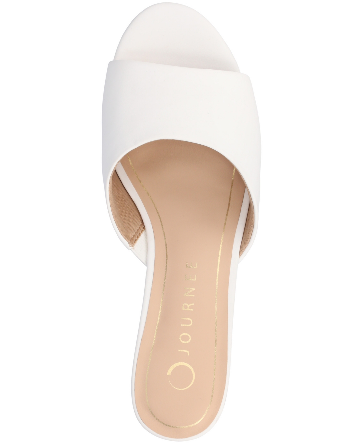 Journee Collection Jeylah Kitten Heel Slide Sandal In White