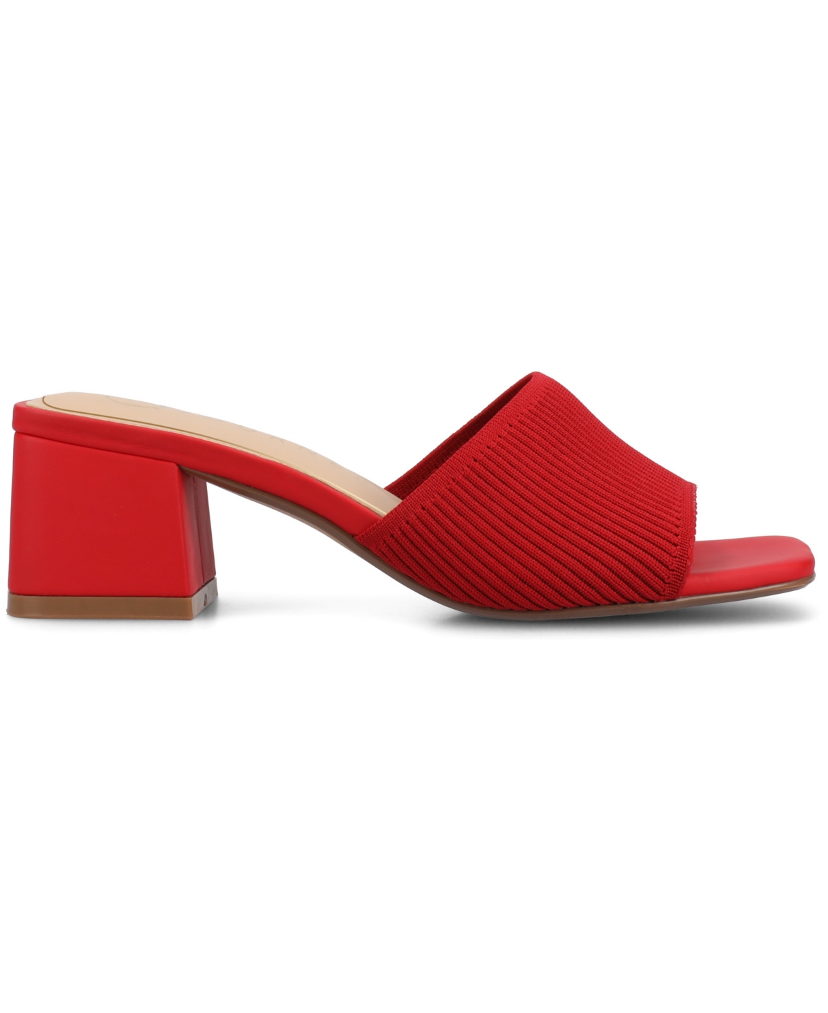Shop Journee Collection Women's Shilin Slip On Knit Dress Sandals In Red
