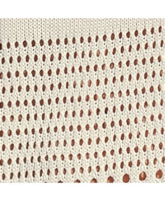 Women's Crochet Short Sleeve Cover-Up Mini Beach Dress