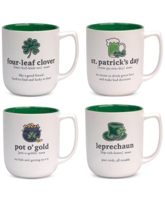 St. Patrick's Day Mugs, Set of 4