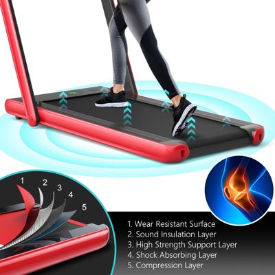 2.25HP 2 in 1 Folding Treadmill with APP Speaker Remote Control