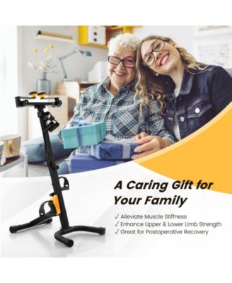 Folding Pedal Exercise Bike with Adjustable Resistance