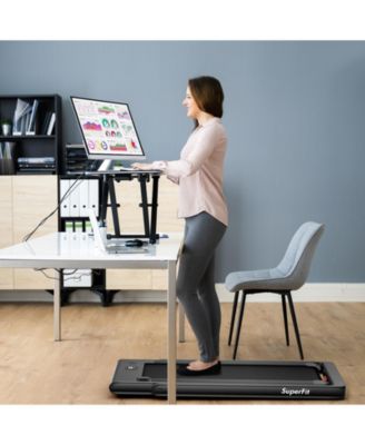 2.25 HP 2-in-1 Folding Walking Pad Treadmill with Dual Display and App Control