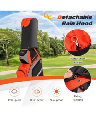 10.5 Inch Golf Cart Bag with 14 Way Dividers and 7 Zippered Pockets