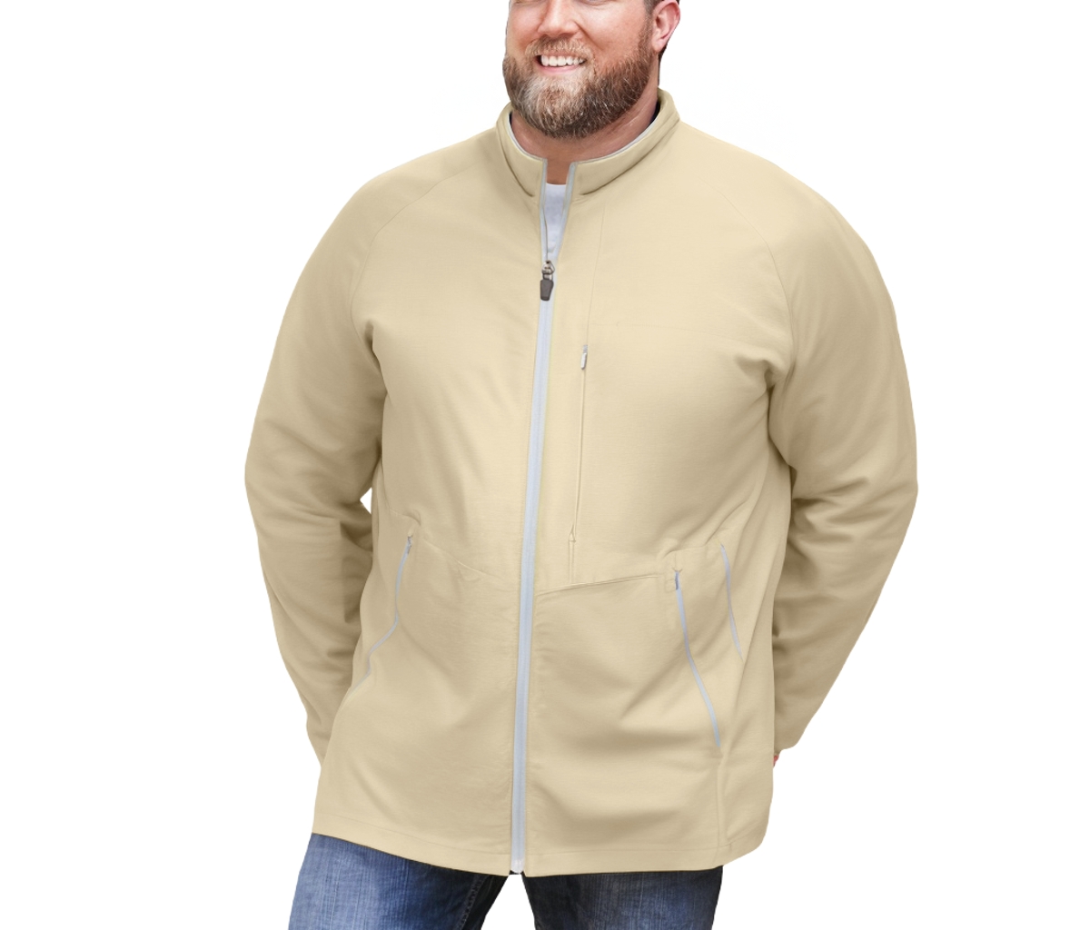 Big & Tall Quick Drying Sport Jacket - Heather fawn