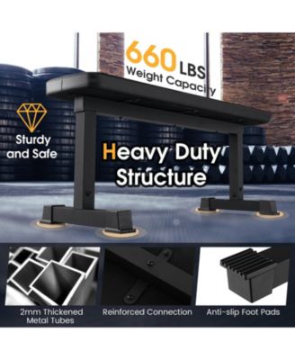 Flat Weight Bench 660 LBS Heavy Duty Strength Training Bench for Home Gym