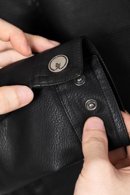 Boys Hooded Moto PU Leather Jacket With Lining