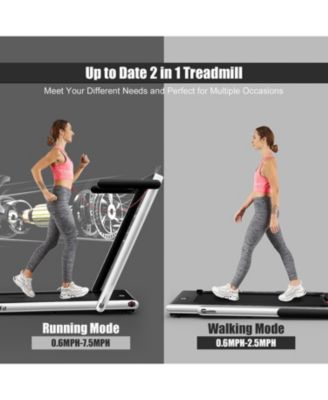 2.25HP 2 in 1 Folding Treadmill with APP Speaker Remote Control