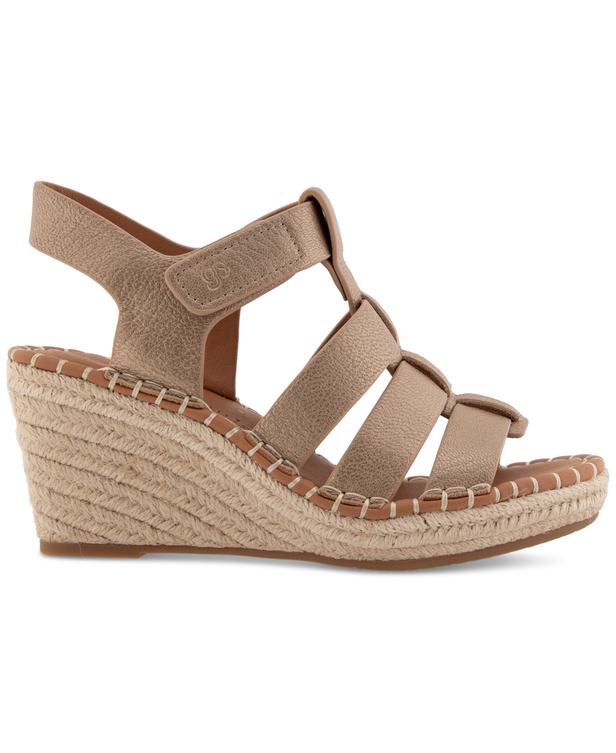 Shop Gentle Souls Women's Capelin Wedge Sandals In Matte Gold Leather