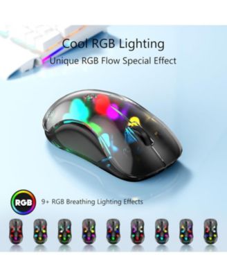 2.4G Wireless Mouse, Cordless Computer Mice Wireless Mouse for Laptop, Desktop, PC, MacBook- 2 Pack (LED Rechargeable Wireless Mouse)