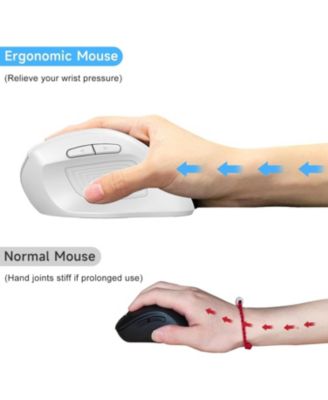 Ergonomic Mouse Wireless,2.4G Optical Cordless Mice with 800/1200/1600 DPI,Vertical Computer Wireless Mouse for Laptop, Mac,PC,Desktop (for Right Hand, Large)